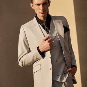 Áo Vest 2 Cúc Ghi Xám Xước | AV-335